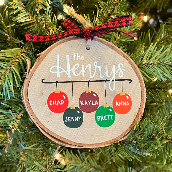 Custom Family Names Ornament